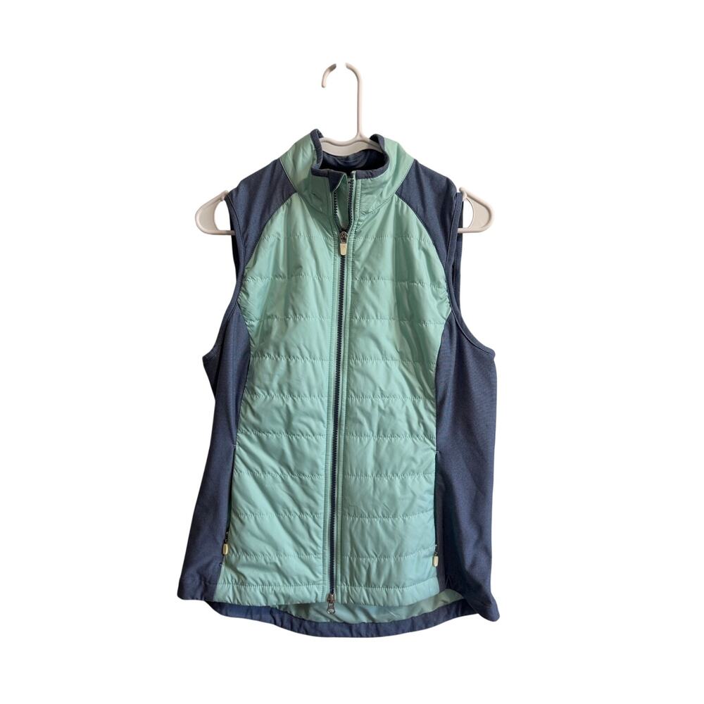 Zero Restriction Tess Vest Sz M Teal Blue Golf Wear Primaloft Hybrid Nice!